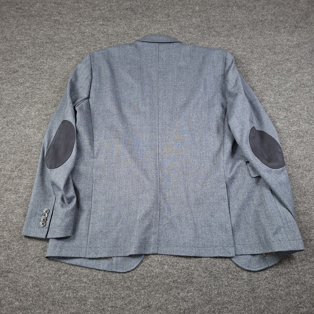 NEW Joseph Abboud Joe Tweed Unstructured Blazer Elbow Patch L Blue Equestrian